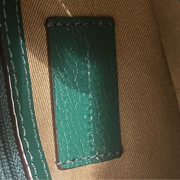 ANTONIO MELANI Emerald Green Leather Crossbody with Gold Accents - Picture 3 of 14